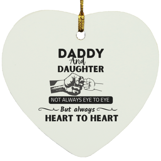 Daddy and Daughter  Heart Ornament